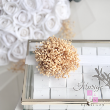 2'li set-Mega Boy Beyaz Güllü İsteme Çiçeği ve Çikolatası