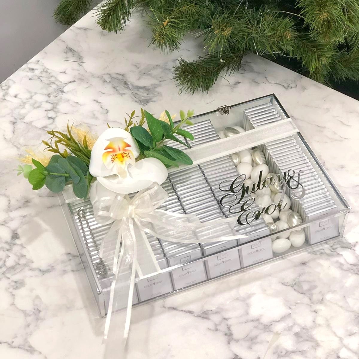 İsteme Çikolatası Gümüş-Orkideli