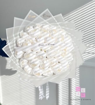 2'li Set-Solmayan Şakayıklı İsteme Çiçeği & İsteme Çikolatası