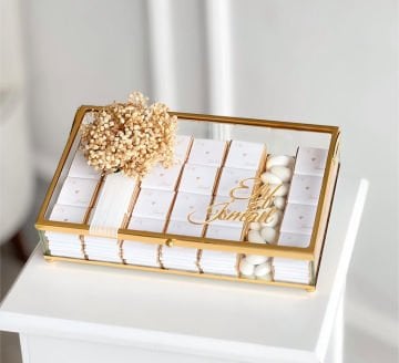 2'li Set-Solmayan Şakayıklı İsteme Çiçeği & İsteme Çikolatası