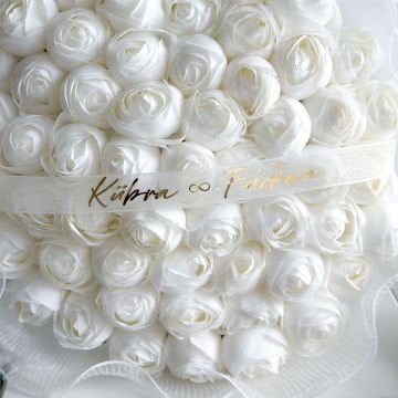 2'li Set-Solmayan Şakayıklı Tüllü İsteme Çiçeği & İsteme Çikolatası