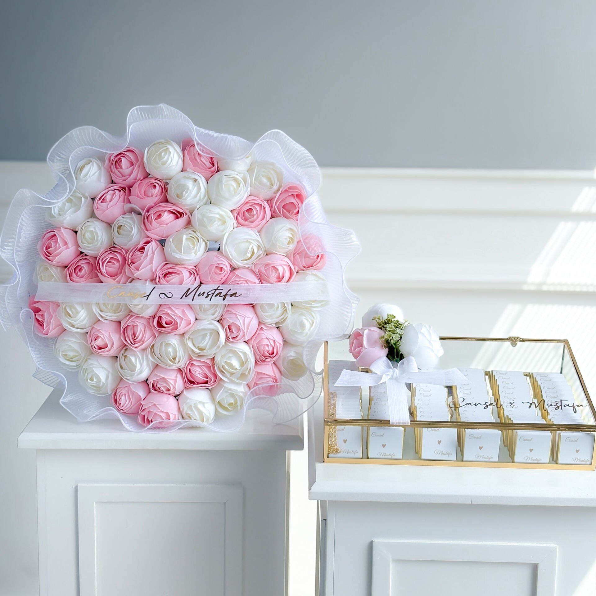 2’li Set Tüllü İsteme Çiçeği&İsteme Çikolatası