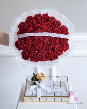 KAMPANYA - Orta Boy İsteme Çiçeği ve İsteme Çikolatası