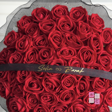 Büyük Boy Siyah Tüllü İsteme Çiçeği