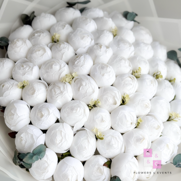 Okaliptus Süslemeli Solmayan Şakayıklı İsteme Çiçeği