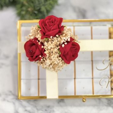 2'li Set - Orta boy Harfli İsteme Çiçeği & İsteme Çikolatası