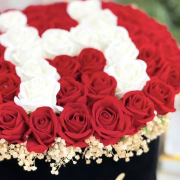 2'li Set - Orta boy Harfli İsteme Çiçeği & İsteme Çikolatası