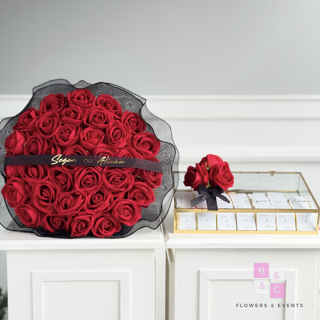 KAMPANYA - Orta Boy İsteme Çiçeği ve İsteme Çikolatası