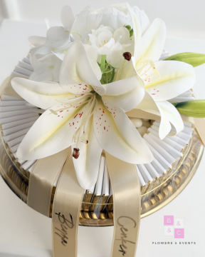 Lilyum Süslemeli İsteme Çikolatası- 100 adet