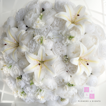 Lilyum ve Solmayan Şakayıklı Mega Boy İsteme Çiçeği