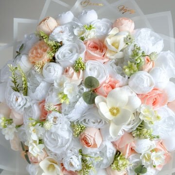 2'li Set - Manolya ve Solmayan Şakayıklı İsteme Çiçeği&İsteme Çikolatası