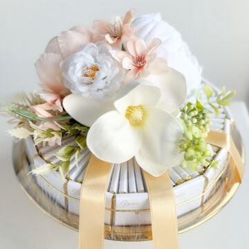 2'li Set - Manolya ve Solmayan Şakayıklı İsteme Çiçeği&İsteme Çikolatası