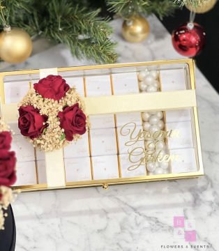 2'li Set - Orta boy İsteme Çiçeği & İsteme Çikolatası