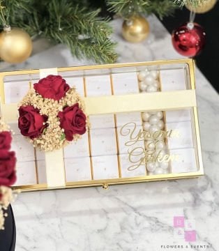 2'li Set - Orta boy İsteme Çiçeği & İsteme Çikolatası