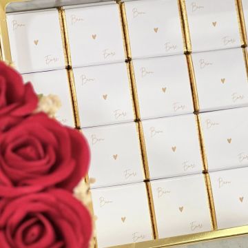 2'li Set - Orta boy Harfli İsteme Çiçeği & İsteme Çikolatası