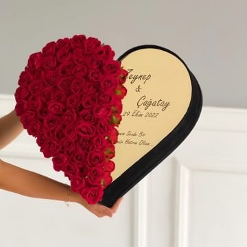 2'li Set - Kalpli İsteme Çiçeği & İsteme Çikolatası