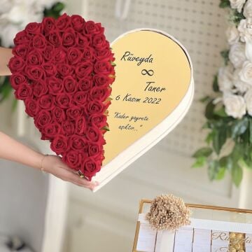 2'li Set - Kalpli İsteme Çiçeği & İsteme Çikolatası