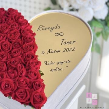 2'li Set - Kalpli İsteme Çiçeği & İsteme Çikolatası