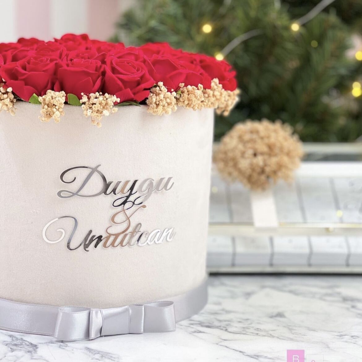 2'li Set - Orta boy İsteme Çiçeği & İsteme Çikolatası