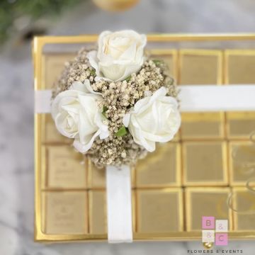 2'li Set - Orta boy İsteme Çiçeği & Pleksili İsteme Çikolatası