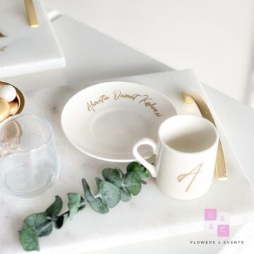 2’li Mermer Tepsi Seti GOLD