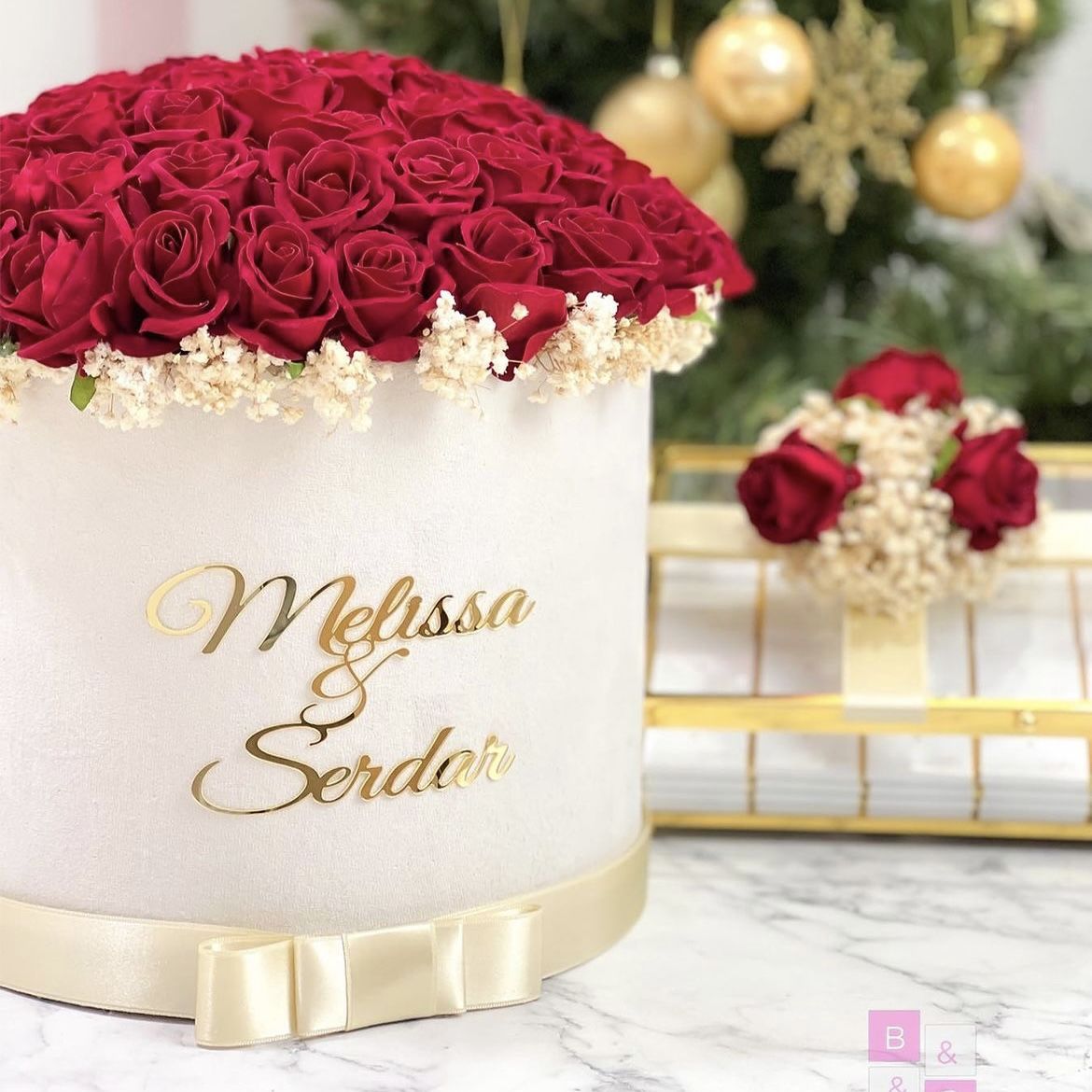 2'li Set - Büyük Boy İsteme Çiçeği ve İsteme Çikolatası