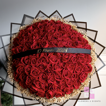 Mega Boy İsteme Çiçeği - Kırmızı Gül