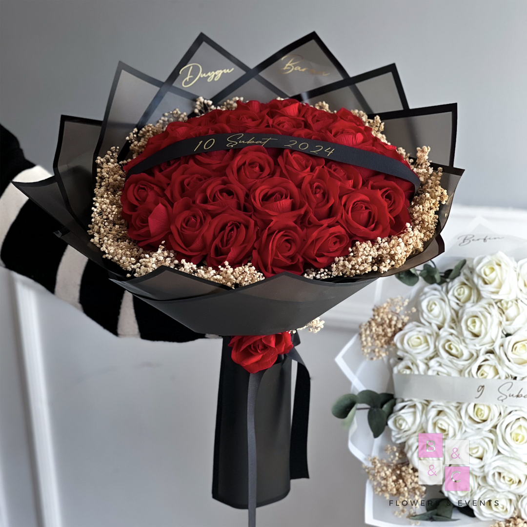 Orta Boy İsteme Çiçeği - Kırmızı Gül